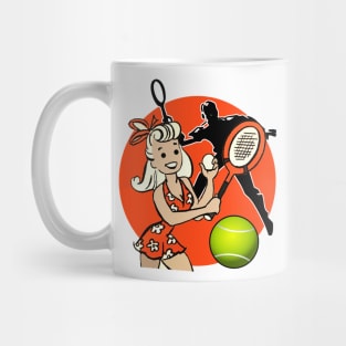 Girl playing tennis Mug